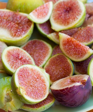 Raw fresh and tasty fig fruits from south of italyの写真素材