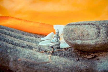 Hand of buddha statue, typical in Thailandの写真素材