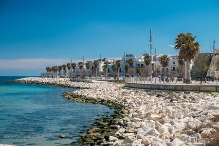 Travel destination in the south of italy, Apulia region, Mola di Bariのeditorial素材