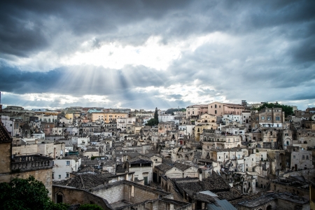 Matera, amazing city that lies athwart a small canyonのeditorial素材