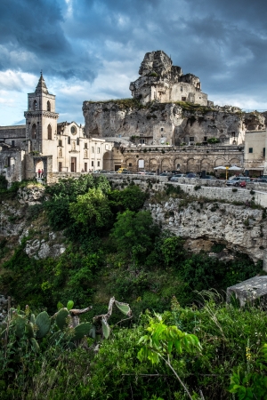 Matera, amazing city that lies athwart a small canyonのeditorial素材