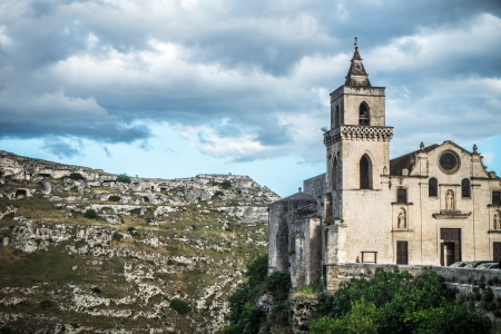 Matera, amazing city that lies athwart a small canyonのeditorial素材