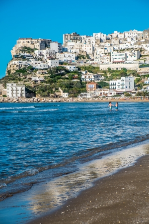 Peschici, the beautiful town in the Apulia region, south of Italyの写真素材