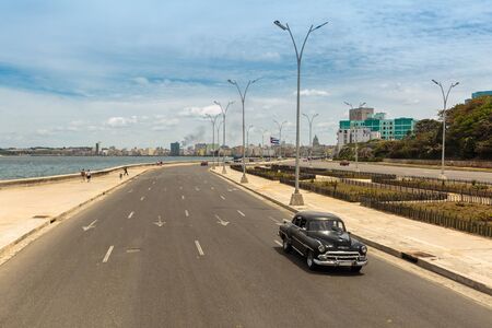 The famous iconic Malecon in La Habana, Cubaのeditorial素材