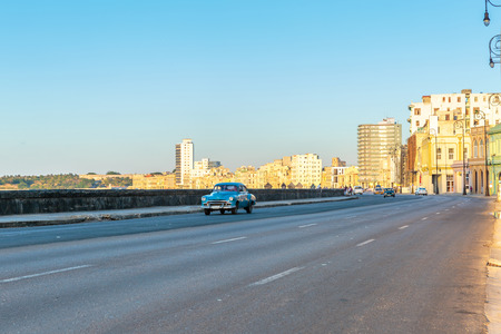 The famous iconic Malecon in La Habana, Cubaの写真素材