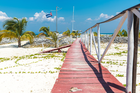 The beautiful and relaxing  island of Cayo Blanco in Cubaの写真素材
