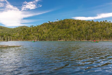 Beautiful lake in Vinales Valley, north of Cubaの写真素材