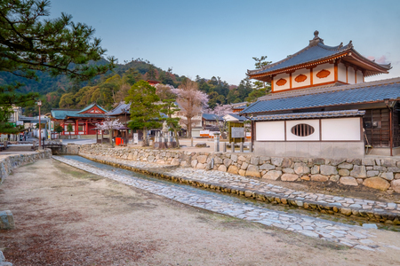 Temples in the beautiful site of Miyajima, in Japanのeditorial素材