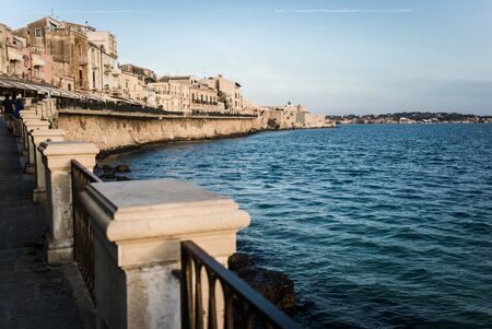 The wonderful village of Ortigia, Siracusa in east of Sicilyの写真素材