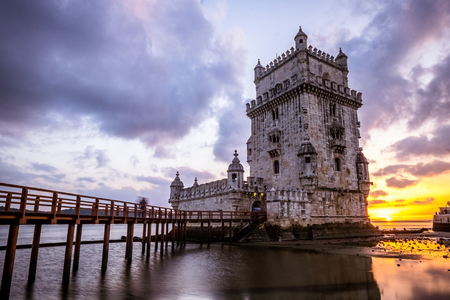 The wonderful Belem tower in Lisbon, Portugalのeditorial素材