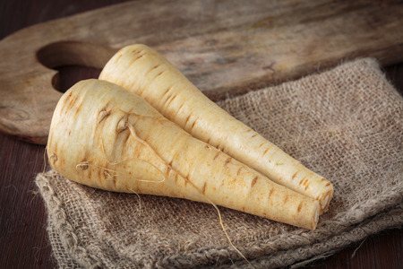 Fresh raw Pastinaca carrotsの写真素材