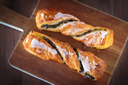 Delicious sweet french braid with chocolate chips