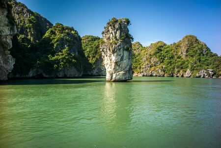 The wonderful Halong Bay, in Vietnamの写真素材