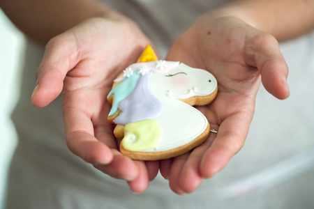 Wonderful Unicorn cookies to decorate parties or birthdaysの写真素材