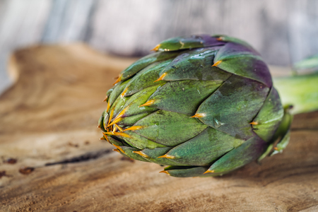 Genuine and fresh raw artichoke from Sardinia region in Italyの写真素材