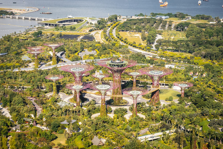 The ultra modern Garden sby the Sea in Singaporeのeditorial素材