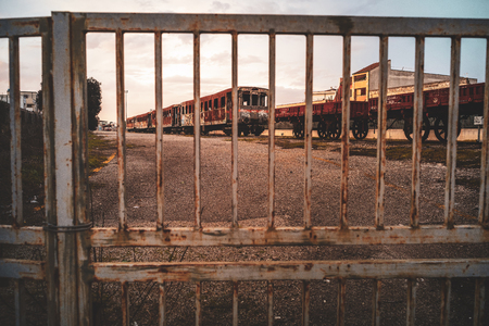 MANDURIA-ITALY/DECEMBER 2017: A whole train station abandoned in the south of Italyのeditorial素材