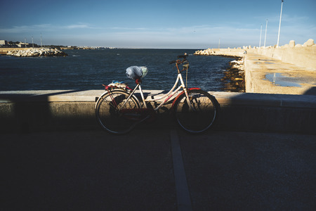 GIOVINAZZO - ITALY / JANUARY 2018: The cute fishermen's village of Giovinazzo in Puglia, south of Italyのeditorial素材