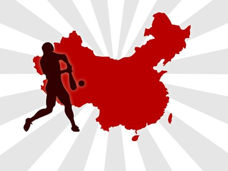 Wallpaper background for china sports competition games with red stripesのeditorial素材