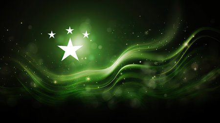 Shiny stars and stripes with flag of the Federated States of Micronesiaの素材