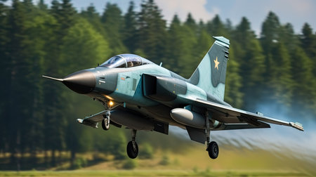 Sukhoi Su-35 in flight at the air show.の素材