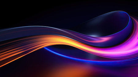 abstract background with smooth wavy lines in blue and purple colorsの素材