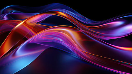 abstract background with smooth wavy lines in blue and purple colorsの素材