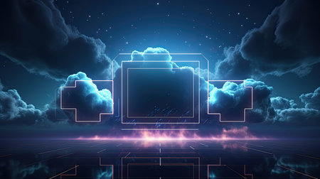 Abstract futuristic background. Futuristic technology style. Elegant background for business tech presentations.の素材