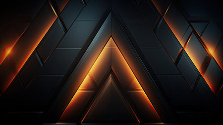 Dark abstract background with glowing triangles. Vector illustration. Eps 10.の素材