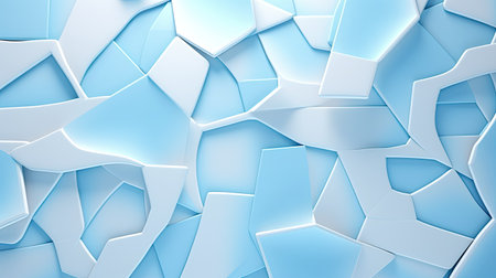 3d rendering of abstract geometric shape in blue color, computer generated backgroundの素材