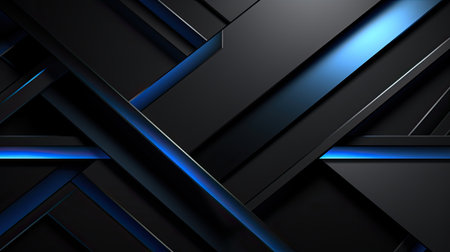 Abstract black and blue technology geometric background. Vector illustration eps10の素材