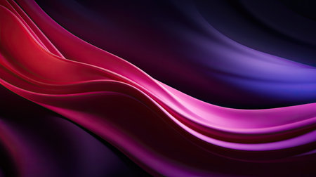 abstract background with smooth wavy lines in purple and black colorsの素材