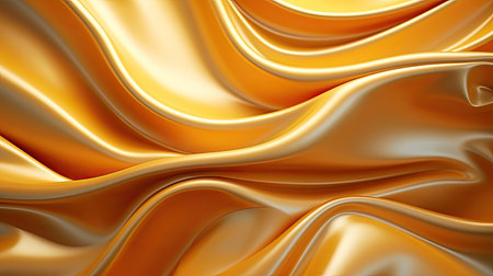 Golden satin background with some smooth lines in it (3d render)の素材