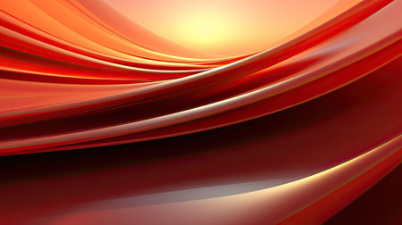 abstract background with smooth lines in red and orange colors, 3d renderの素材