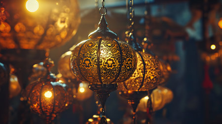 Arabic lanterns in the Grand Bazaar, Istanbul, Turkeyの素材