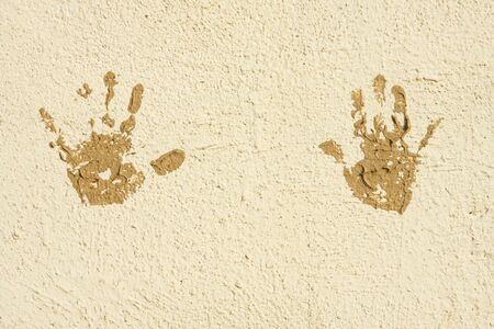 Cave painting on a wall in the cityの写真素材