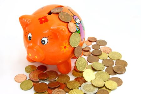 To save money is profitable. Save money!.の写真素材