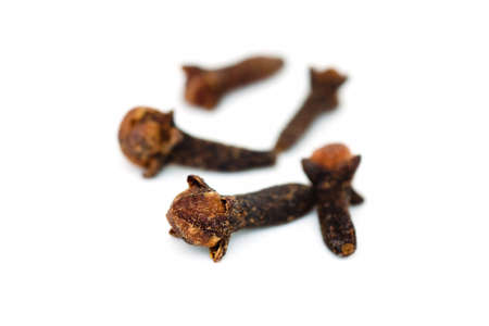 Cloves on a white backgroundの写真素材