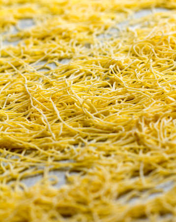 Dry homemade soup noodle の写真素材