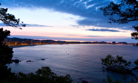 Dawn morning light on the Spanish coast (Costa Brava)の写真素材