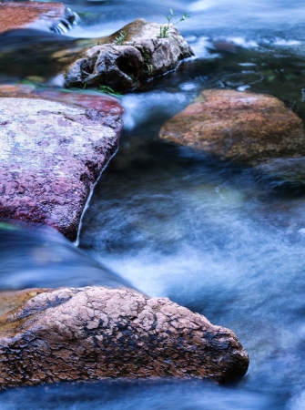 Beautiful blur river at the evening 