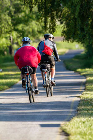 Bikers make a excursion on the bikeroad
