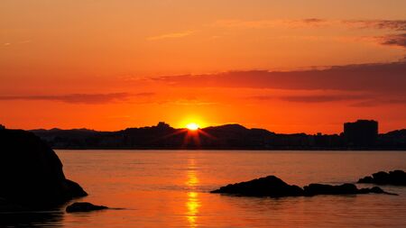 Beautiful morning landscape in Spainの写真素材