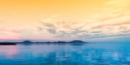 Landscape from Hungary from the lake Balatonの写真素材