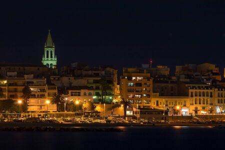 At night in the Costa Brava,Palamos (Spain)の写真素材