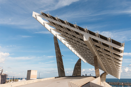 Solar panels work closelyの写真素材