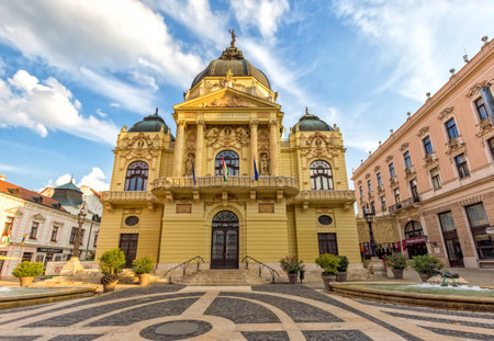 Theater of city Pecs, Hungary,18. august 2016のeditorial素材