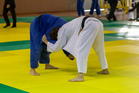 Competitors in Catalan Senior Judo Championships in Barcelona, 29 october 2016, Barcelona Spainのeditorial素材