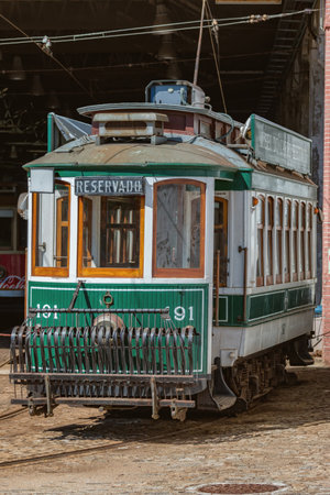 Historical street tram in Porto, Portugal, 23. may 2014のeditorial素材