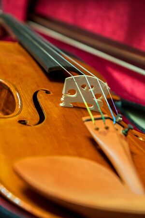 Detail of a beautiful violinの写真素材